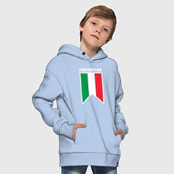 Толстовка оверсайз детская Италия чемпион, цвет: мягкое небо — фото 2