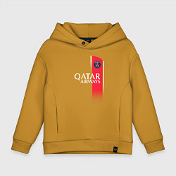 Толстовка оверсайз детская Форма ФК ПСЖ 2324 домашняя, цвет: горчичный