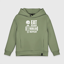 Толстовка оверсайз детская Роблокс на повторе, цвет: авокадо