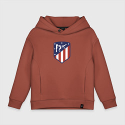 Толстовка оверсайз детская Atletico Madrid FC, цвет: кирпичный