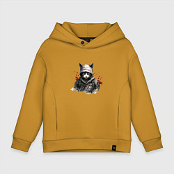 Толстовка оверсайз детская Кот в стиле Left 4 dead, цвет: горчичный