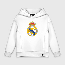 Толстовка оверсайз детская Real madrid fc sport, цвет: белый