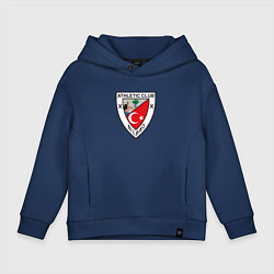 Толстовка оверсайз детская Атлетик Б, цвет: тёмно-синий