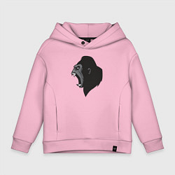 Толстовка оверсайз детская Кинг конг, цвет: светло-розовый