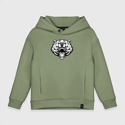 Толстовка оверсайз детская Head bear, цвет: авокадо