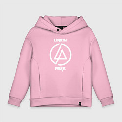 Толстовка оверсайз детская Linkin Park logo, цвет: светло-розовый