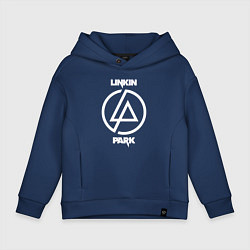 Толстовка оверсайз детская Linkin Park logo, цвет: тёмно-синий