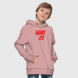 Толстовка оверсайз детская Goat 23, цвет: пыльно-розовый — фото 2