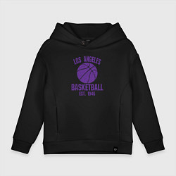 Толстовка оверсайз детская Basketball Los Angeles, цвет: черный