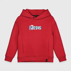 Толстовка оверсайз детская Depeche Mode - personal jesus logo, цвет: красный
