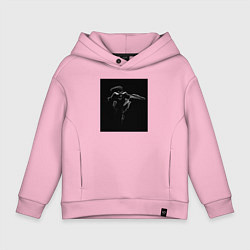 Толстовка оверсайз детская Xo weeknd, цвет: светло-розовый