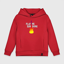Толстовка оверсайз детская Play me sunshine, цвет: красный