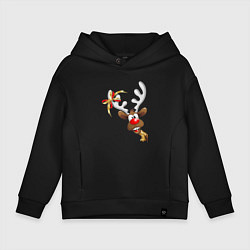 Детское худи оверсайз Праздничный олень