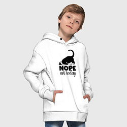 Толстовка оверсайз детская Nope - not today, цвет: белый — фото 2