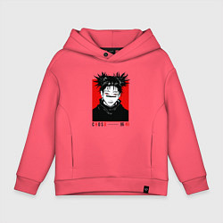 Толстовка оверсайз детская Чосо - Магическая битва, цвет: коралловый
