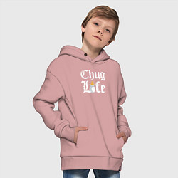 Толстовка оверсайз детская Thug life milk, цвет: пыльно-розовый — фото 2