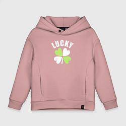 Толстовка оверсайз детская Lucky day, цвет: пыльно-розовый