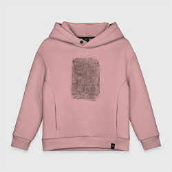 Толстовка оверсайз детская Белый шум прямоугольник, цвет: пыльно-розовый