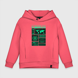 Толстовка оверсайз детская Cyberpunk streetwear, цвет: коралловый