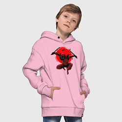 Толстовка оверсайз детская Ninja, цвет: светло-розовый — фото 2