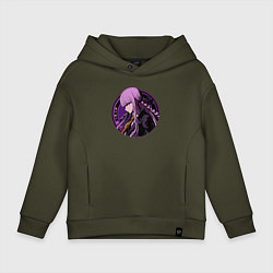 Толстовка оверсайз детская Kyouko Kirigiri - Danganronpa, цвет: хаки