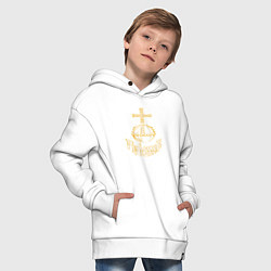 Толстовка оверсайз детская Вивьен стиль скипетр золотой, цвет: белый — фото 2