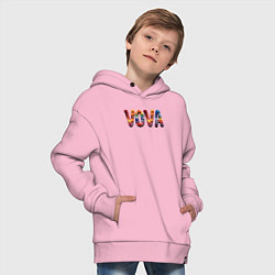 Толстовка оверсайз детская Vova yarn art, цвет: светло-розовый — фото 2
