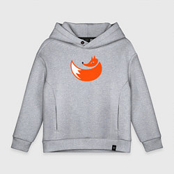 Толстовка оверсайз детская Foxy fox, цвет: меланж