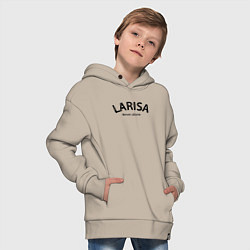 Толстовка оверсайз детская Larisa never alone - motto, цвет: миндальный — фото 2