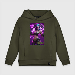 Толстовка оверсайз детская League of Legends Akali Kda, цвет: хаки