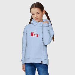 Толстовка оверсайз детская Страна Канада, цвет: мягкое небо — фото 2