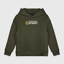 Толстовка оверсайз детская Xdefiant logo, цвет: хаки