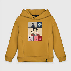 Толстовка оверсайз детская Самурай Чамплу Мугэн, цвет: горчичный