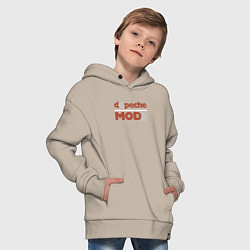 Толстовка оверсайз детская Depeche Mode - Reward era, цвет: миндальный — фото 2