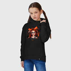Толстовка оверсайз детская Vibration One - red-haired girl, цвет: черный — фото 2