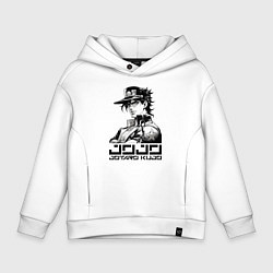 Толстовка оверсайз детская Jotaro Kujo - jojo ai art, цвет: белый
