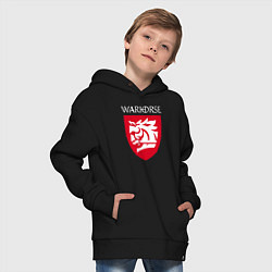 Толстовка оверсайз детская Warhorse logo, цвет: черный — фото 2