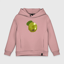 Толстовка оверсайз детская Айва и звезды - пиксельное, цвет: пыльно-розовый