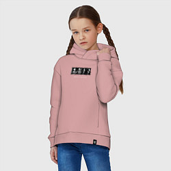 Толстовка оверсайз детская Kraftwerk - The band, цвет: пыльно-розовый — фото 2