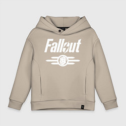 Толстовка оверсайз детская Fallout - vault 33, цвет: миндальный