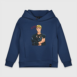 Толстовка оверсайз детская Эйкити Онидзука учитель, цвет: тёмно-синий