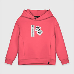 Толстовка оверсайз детская Depeche Mode - Little fifteen, цвет: коралловый