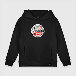 Толстовка оверсайз детская Canada country, цвет: черный