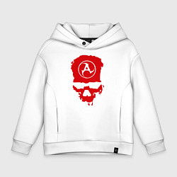 Толстовка оверсайз детская Amatory Skull, цвет: белый