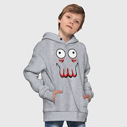Толстовка оверсайз детская John Zoidberg Face, цвет: меланж — фото 2
