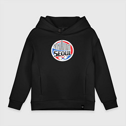 Толстовка оверсайз детская Сеул - Южная Корея, цвет: черный