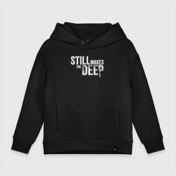 Толстовка оверсайз детская Still wakes the deep logo, цвет: черный