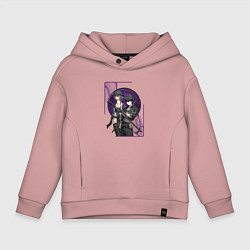 Толстовка оверсайз детская Wuthering Waves Rovers, цвет: пыльно-розовый