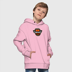 Толстовка оверсайз детская Basketball fantasy, цвет: светло-розовый — фото 2