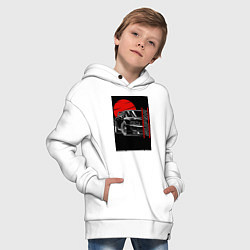 Толстовка оверсайз детская Toyota Supra авто, цвет: белый — фото 2